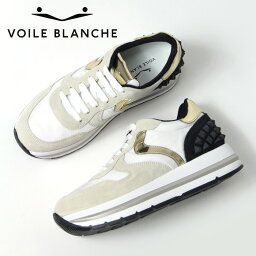 【正規品】VOILE BLANCHE スニーカー MARAN STUDS <strong>ボイルブランシェ</strong> ヴォイル ブランシェ マラン スタッズ 厚底 レザー スウェード シューズ 靴 レディース ホワイト ブラック ゴールド ★