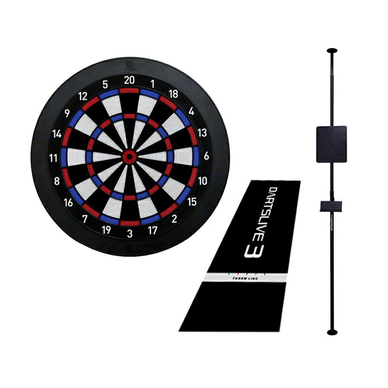 ダーツボード セット <strong>ダーツライブホーム</strong> (dartslive home) & DARTSLIVE ポールスタンド & DL3 防炎スローマット [自宅 ダーツセット オンライン対戦 家庭用ダーツボード]