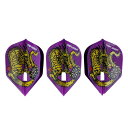 ダーツフライト L-style 【エルスタイル】 DYNASTY×フライトL RYUKI シェイプ パープル (Flight-L L3c shape purple) | シャンパンリング対応フライト