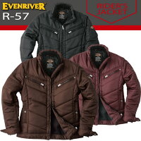 イーブンリバーEVENRIVERR-57中綿ライダースジャケット【防寒着】【長袖ブルゾン】【長袖ジャケット】【長袖ジャンパー】【作業服】【作業着】