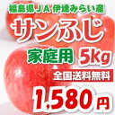 福島県JA伊達みらい産「サンふじ」ご自宅用5kg1580円ご家庭用「サンふじ」