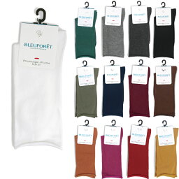 BLEUFORET ブルーフォレ ベルベットコットンソックス ソリッドカラー SOLID COLORS VELVET COTTON SOCKS 6594 ブリューフォレ BLEU FORET