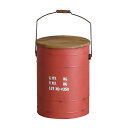 ログホルダー　タブレビドン　ボックススツール　レッド　WO-501-RE　ヴィンテージドラム缶をイメージしたボックススツール　薪や小物入れに　蓋付きなので腰掛けもOK【メーカー直送品/代引不可】