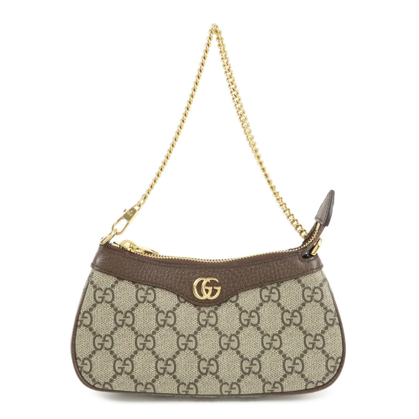 GUCCI グッチ オフィディア レザー GGスプリーム チェーンポーチ ベージュ ブラウン 764960【中古】【未使用品】【送料無料】【返品可】