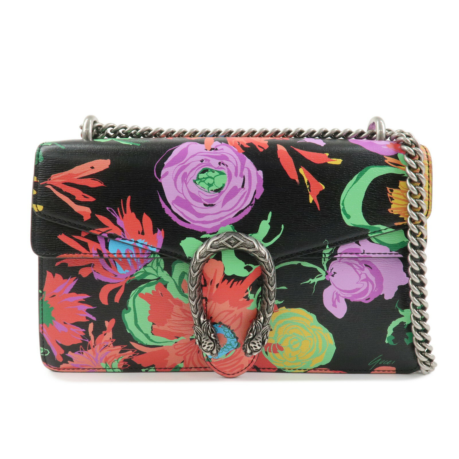GUCCI グッチ ディオニュソス KEN SCOTT A BRAND OF MANTERO ミディアム チェーンショルダーバッグ レザー ブラック マルチカラー 400249【中古】【超美品】【送料無料】【返品可】