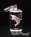 幸運のクリスタルストラップ <イルカ>【名入れ記念品】