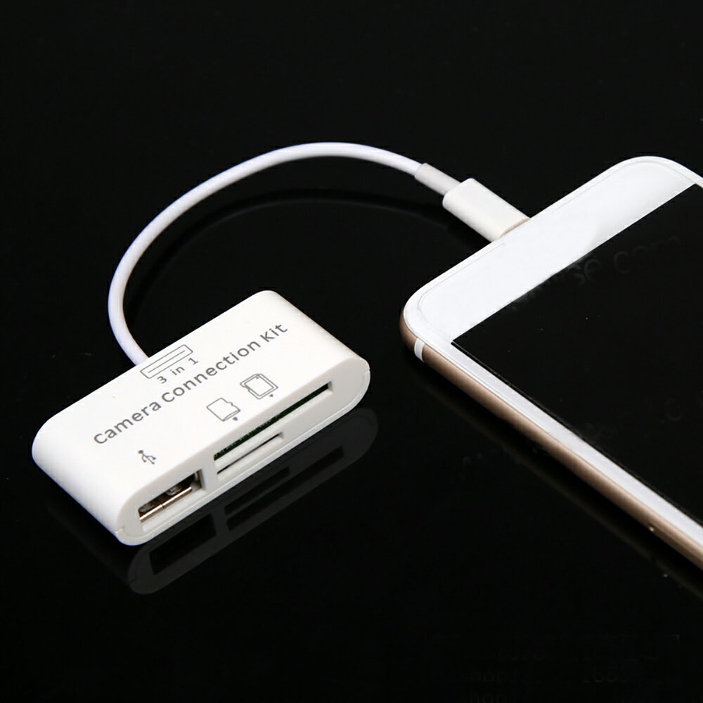 iPad Lightning 3in1 カードリーダー SD microSD ライトニング…...:deal-flow:10001009