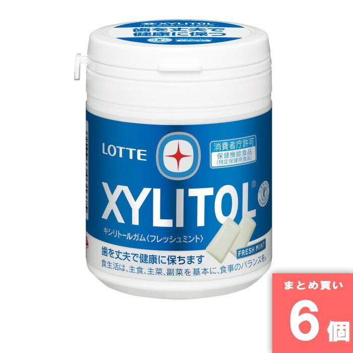 マルイチ産商 [取寄10][まとめ買い]【6個セット】ロッテ キシリトールガム ミントボトル 133g [4903333263868]
