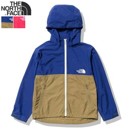 THE NORTH FACE ザ・<strong>ノースフェイス</strong>　<strong>コンパクトジャケット</strong>（キッズ）NPJ22210　Compact Jacket　【キッズ アウトドア カジュアル ジャケット 遠足 アウトドア UVカット】【TNFブルー×<strong>ケルプタン</strong>(BK)】【ピンクグロー(PG)】◆1