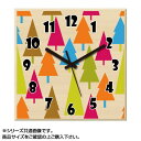 【代引き・同梱不可】MYCLO(マイクロ) 壁掛け時計 ウッド素材(メープル) 四角 30cm 木(カラフル) com984