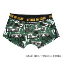 【代引き・同梱不可】進撃の巨人 ボクサーパンツ 調査兵団団員柄 25・グリーン
