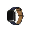 ショッピングアップルウォッチ EGARDEN GENUINE LEATHER STRAP for Apple Watch 41/40/38mm Apple Watch用バンド ネイビー EGD20601AW