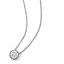 ダイヤモンド ネックレス 一粒 0.15ct K18 ホワイトゴールド Nudie Heart Plus(ヌーディーハートプラス)人気の覆輪留 ペンダント【日時指定不可】