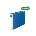 （まとめ）TANOSEE 両開きパイプ式ファイル B4ヨコ 50mmとじ 青 10冊【日時指定不可】