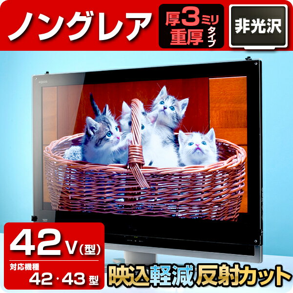 液晶テレビ保護パネル ノングレア【3ミリ重厚】 42型(42インチ) [対応型数: 42型…...:decodeco-shop:10004420