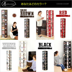 【スーパーセール期間中5%OFF】回転コミックラック7段タイプ【回転本棚ブックラックCDラックリビング収納省スペース収納力アレンジ可能】【デコレ】一人暮らし『366日保証』【OG】(家具おしゃれモダン漫画マンガ絵本雑誌子供アルバム新生活通販楽天)