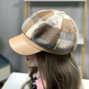 【即納あり】キャスケット 帽子 チェック柄 エコレザー ベージュ ブラック ダンス 衣装 ヒップホップ コスチューム 韓国ファッション 大きいサイズ 個性的 服 原宿系