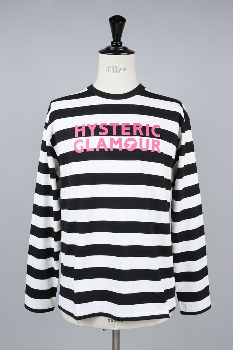 HYS SYMBOL pt T-SH-WHITExBLACK-(02173CL14) HYSTERIC GLAMOUR(qXebNEO}[)