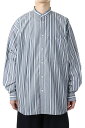 TECH BAND COLLAR SHIRTS L/S STRIPE - NAVY (BE-92022W) DAIWA PIER39(ダイワ ピア39)