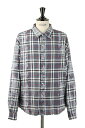 Switching Bleach Check Shirts -NAVY (LES188) LEGENDA(レジェンダ)