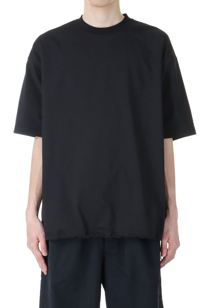 TECH DRAWSTRING S/S TEE - BLACK (BE-41024) DAIWA PIER39(ダイワ ピア39)