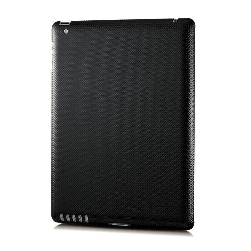 iPad3rd/4thリアルカーボンケースmonCarbone Classic Smartt Mate caseMystery Black