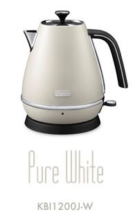 デロンギ KBI1200J-W 電気ケトル（Pure White）（Delonghi）（KBI1200JW）