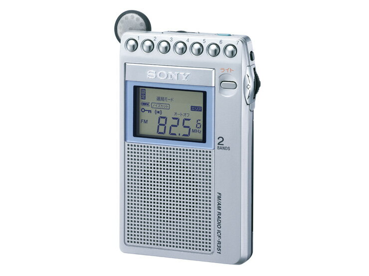 FM/AM PLLシンセサイザーラジオソニー (SONY) 名刺サイズラジオ ICF-R351