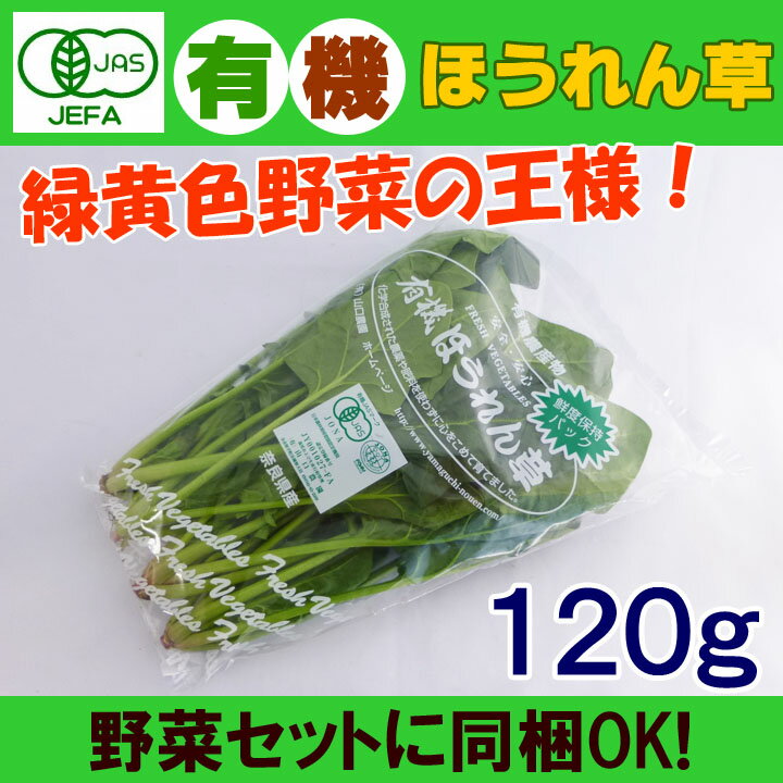 オーガニック 有機 ほうれん草 120g 無農薬 有機野菜...:dekoboko:10000249