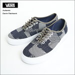 VANS MENS バンズ メンズ Authentic【VN0A38EMMOY/VN-0A38EMMOY】(Denim Patchwork) Navy/True White オーセンティック/メンズスニーカー・靴2017SP
