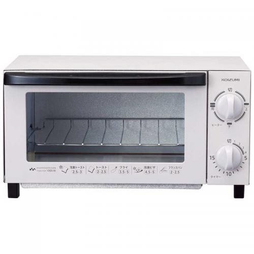 オーブントースター 1000W ヒーター3段階切替 MOS-1028/W（コイズミ）