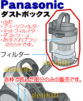 壊しちゃった？ときもでん吉にお任せ！ナショナルパナソニック掃除機MC-SS200G用のダストボックス★1個【Panasonic】