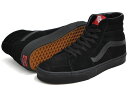 VANS ヴァンズ スニーカー メンズ スケートハイ ブラッ...