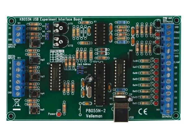 電子工作キット（USB実験インターフェースボード）K8055N