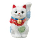【九谷焼】 招き猫 白盛 3.2号( 招き猫 クリスマス お正月 陶器 置物 幸運 開運 まねきねこ 風水 インテリア 結婚 出産 内祝い 引き出物 金婚式 お祝い お返し プレゼント 2016 両親 父 母 男性 女性 )