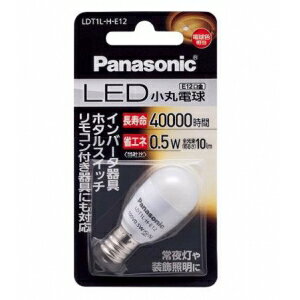 パナソニック LED小丸電球 電球色相当 E12口金 LDT1L-H-E12