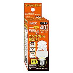 NEC 【ケース販売特価 10個セット】 電球形蛍光ランプ D形 ミニクリプトン電球40W…...:denzaido:10016921