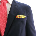 フェルッチ ミラノ FERRUCCI 51-PEPERONCINI とうがらし レッド&イエローペッパー柄 シルク チーフchief-yelcayenne でらでら 公式ブランド