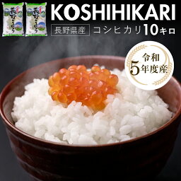 【令和5年産】コシヒカリ 10kg 白米 こしひかり送料無料 お米 冷めても美味しいお米 <strong>長野</strong>県産　5kg×2　でお届けします