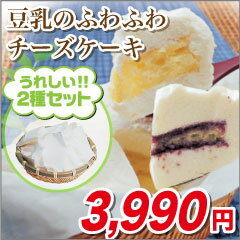 豆乳のふわふわチーズケーキ（2種セット）