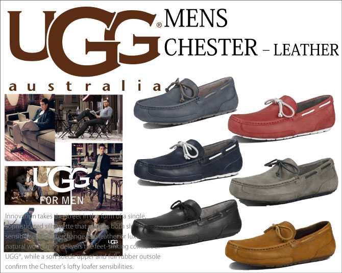 【正規品】 UGG アグ CHESTER LEATHER MENS　チェスター レザー メ…...:deroque:10007517