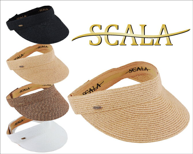 スカラハット SCALA　V92 scala　サンバイザー 帽子...:deroque:10005566