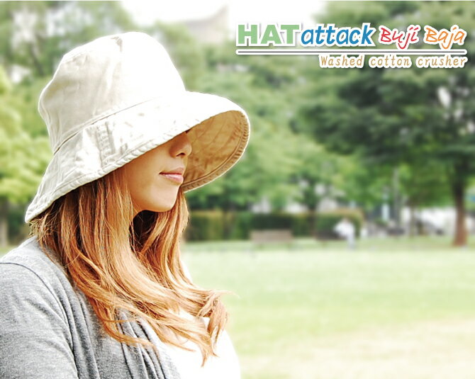 HAT ATTACK nbg A^bNWASHED COTTON CRUSHERHATATTACK v[g UVJbg ΍ Xq 悯