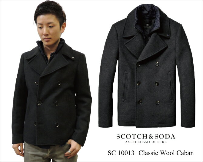 スコッチ&ソーダ　scotch&soda スコッチアンドソーダ メンズ MENSSC10013 Classic Wool CabanPコート ピーコート【関連キーワード】ピーコート ライナー付き