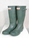 HUNTER ハンター ORIGINAL RUBBER BOOTS KIDS オリジナルラバーブーツキッズ レインブーツ ラバー グリーン UK3 22cm 【レディース】【中古】