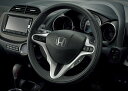 送料無料 HONDA ホンダ FIT SHUTTLE フィットシャトル ホンダ純正 ステアリングホイール 本革製(ブラック/シルバーステッチ)【 2014.4〜次モデル】