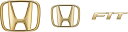 メール便可 HONDA ホンダ FIT フィット ホンダ純正 ゴールドエンブレム (Hマーク×2、車名エンブレム) 【 2013.9〜次モデル】