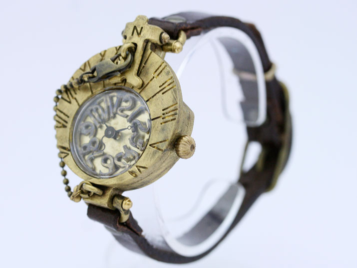 【送料無料】Ks Hybrid Watch 水平式日時計付き手作り腕時計【rakutenshop De'sir de vivre】
