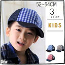 sale┣//翌日受取可//返品交換NG┫【2個1000円引き対象】帽子/ギンガムチェックとデニムのシンプル春夏キッズメッシュキャップ/ギンガムチェック×デニムカラーでコーデの主役になるキャップ/キッズ 14+16aw▲