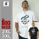 大きいサイズ メンズ ROCAWEAR(ロカウェア)US FLAG 99TEE